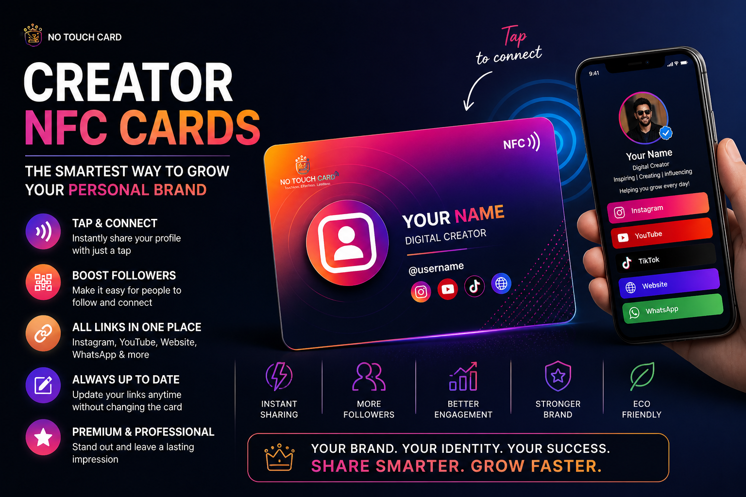 Creator NFC Cards – The Smartest Way to Grow Your Personal Brand